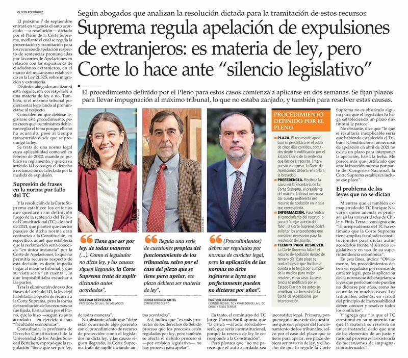 El-Mercurio-Profesor-Enrique-Navarro-Facultad-Derecho-Universidad-Finis-Terrae-auto-acordado-Corte-Suprema-regula-apelacion-expulsiones-extranjeros-completo