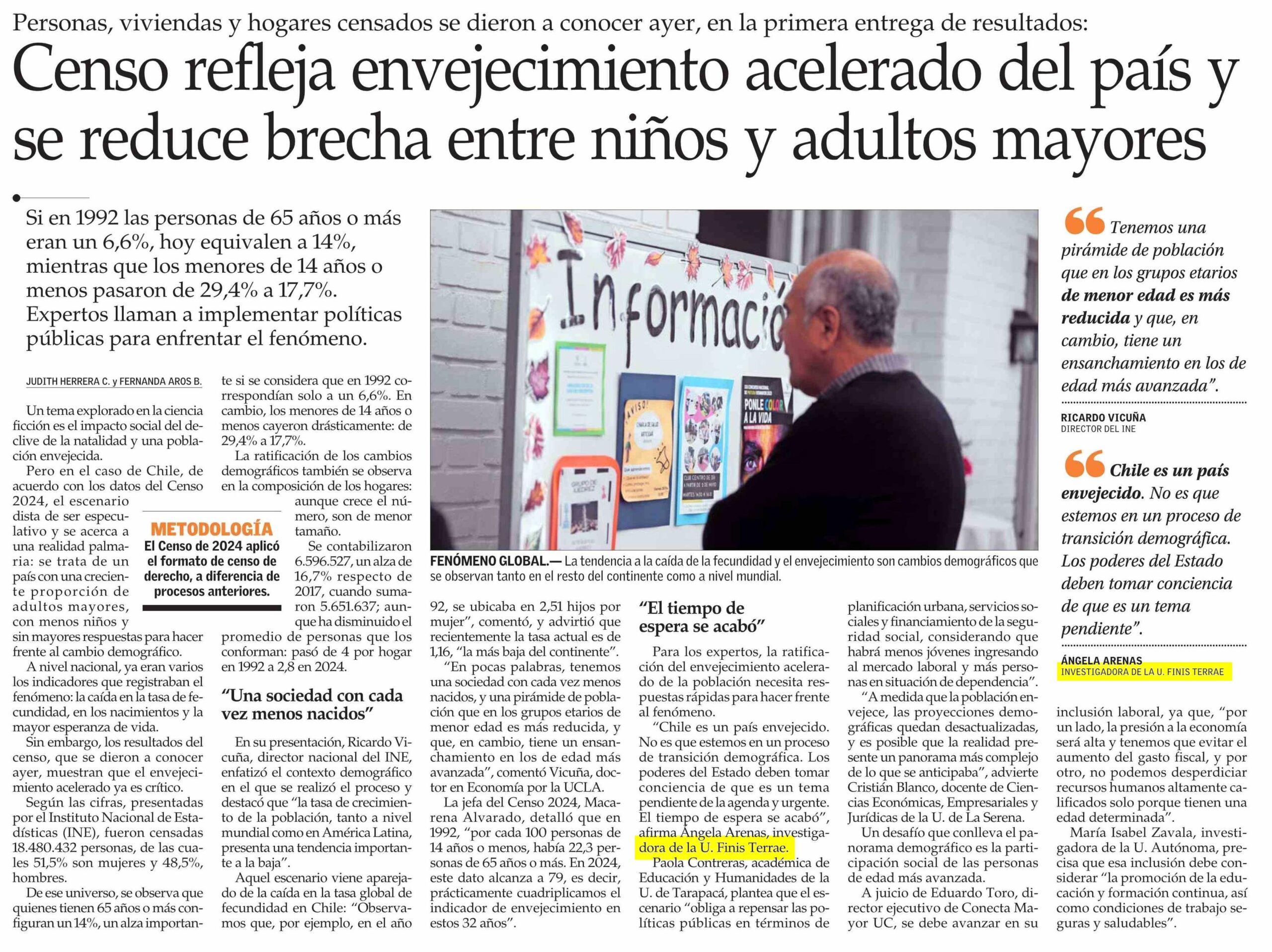 El-Mercurio-Angela-Arenas-Derecho-Universidad-Finis-Terrae-enmvejecimiento-acelerado-poblacion-Chile-Censo-principal