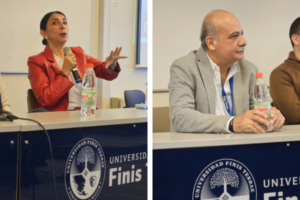 Dra. Karla Rubilar y Dr. Juan Carlos Caro en el conversatorio de salud oral