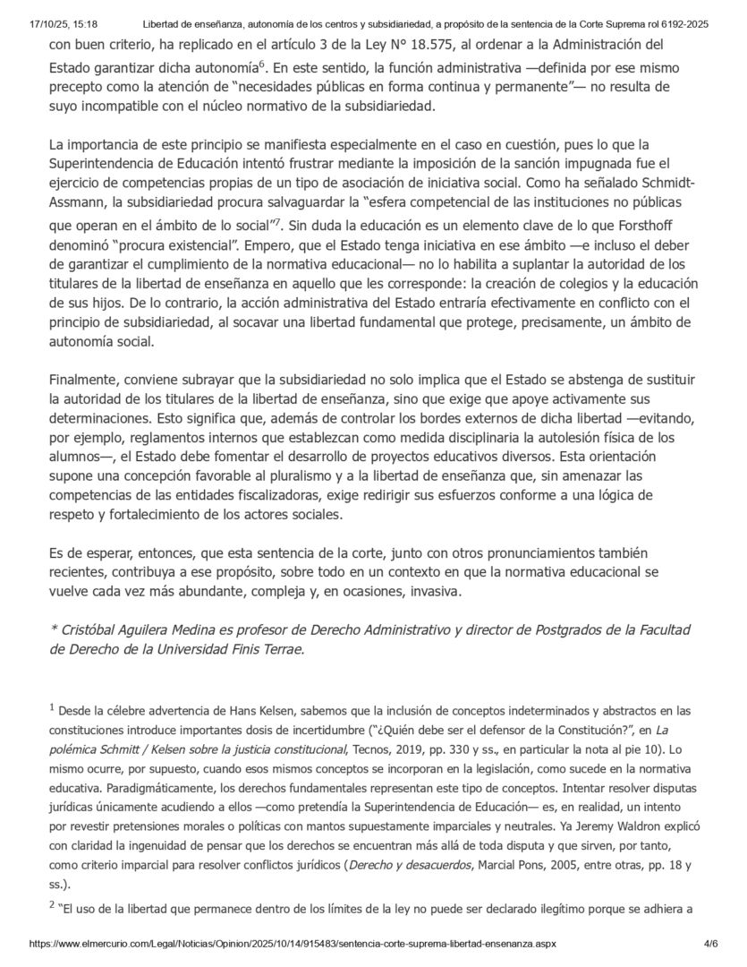 Libertad de enseñanza, autonomía de los centros y subsidiariedad, a propósito de la sentencia de la Corte Suprema rol 6192-2025_page-0004