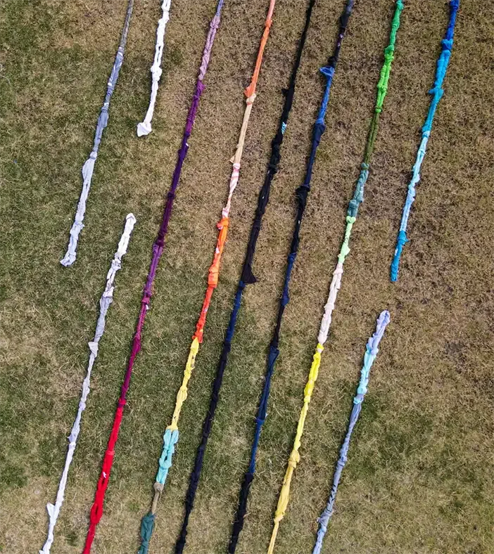 Ensayos técnicos y pruebas de material para El Gigante Vestido