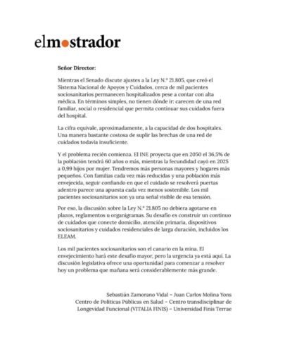 Centro de Políticas Públicas en El Mostrador